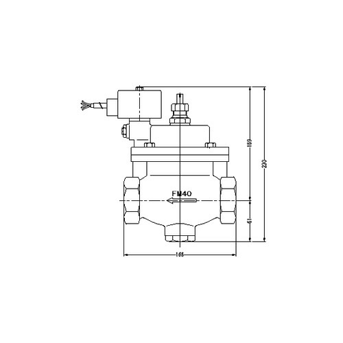 FM弁膜製造所【FM電磁弁 なおなお書き-1型 40A DC24/AC24V】手動開閉弁付 通電「開」 打っ付け手合い(ねじ込み型(Rc)) 本体材質(鉛受け答え青銅)〔EI〕 配管資材-その他-花・ガーデン・DIY