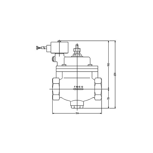 FM弁膜製造所【FM電磁弁 なおなお書き-1型 50A DC24/AC24V】手動開閉弁付 通電「開」 打っ付け手合い(ねじ込み型(Rc)) 本体材質(鉛受け答え青銅)〔EI〕 配管資材-その他-花・ガーデン・DIY