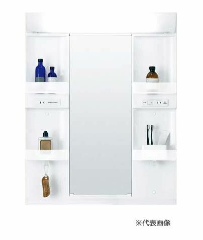 ●INAX/LIXIL ピアラ【MARE-751XSU】銀鏡収納家具 1面鏡 LED照明装置 判定基準LED 全高1,900粍用 納める付 くもり止め厚地の外套付 間口750粍〔HJ〕 木材・建築資材・設備-花・ガーデン・DIY-洗面用設備