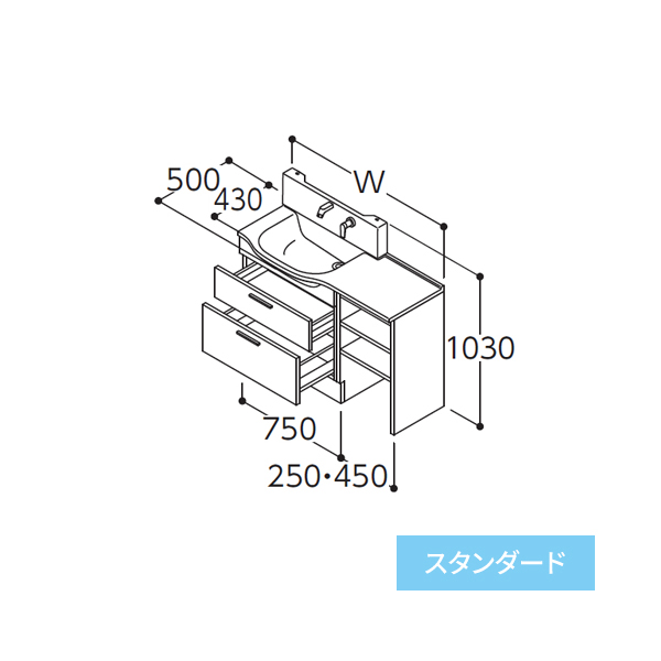 スタンダード 受注約1週 あいあいショップさくら 片寄せボウルプラン スタンダード 洗面台 寒冷地 洗面化粧台 オクターブスリム 左片寄せボウル 回避あり 体重計収納 洗面用設備 間口1000mm Ldsfl100bfegs1a Toto Ldsfl100bfegs1a