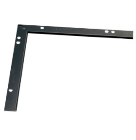 ▲●u.アシスト/Assist 【20-412LBL52】床金物 入隅 パスタライン アルミ製 ブラック 小頭用穴あけ加工済み 200×200mm