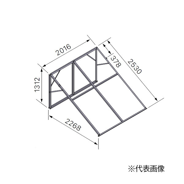 ●ノーリツ 部材【0501038】太陽熱温水器専用架台 架台421A 棟越え・南向き緩斜面用・陸屋根用(ワイヤー設置専用) SJシリーズ用〔EJ〕
