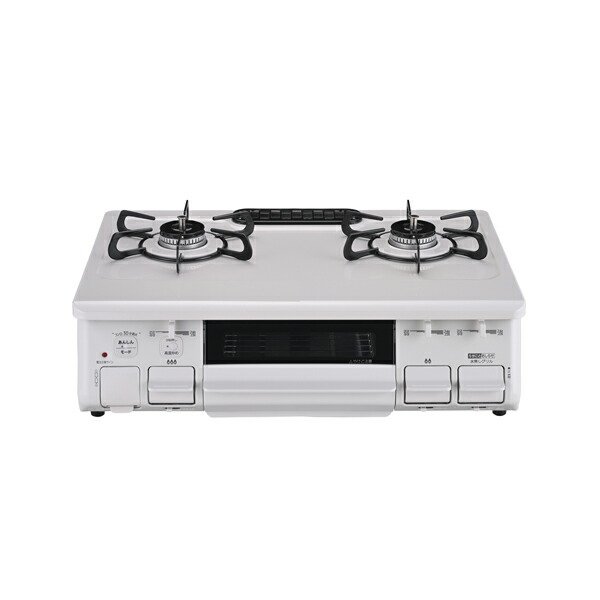●♪ノーリツ 【NLG2295WH】テーブルコンロ ホーロートップ 無水片面焼グリル 標準サイズ59cm トップ：ナチュラルホワイト フェイス：ナチュラルホワイト｜あいあいショップさくら