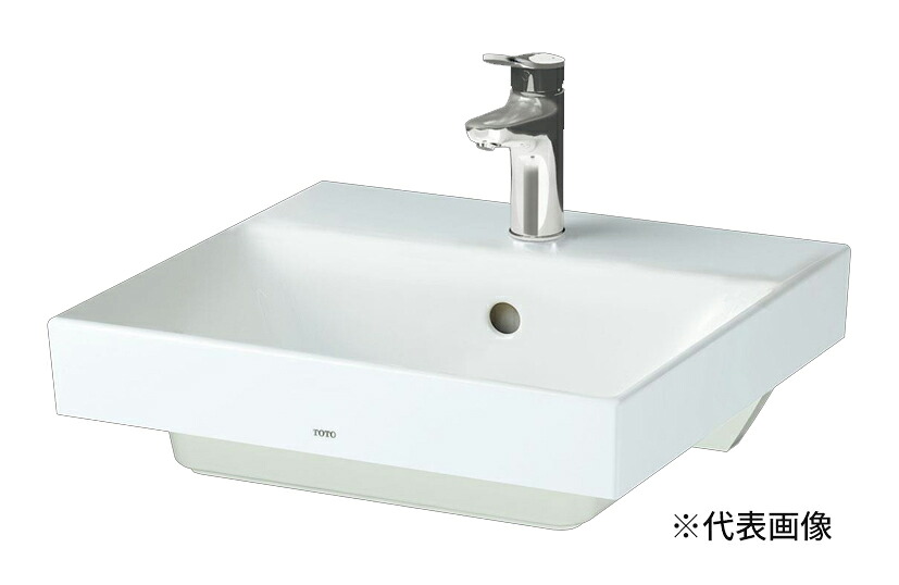 ●TOTO 書き割り品番【LS722C#NW1+TLG02302JA】白いこと カウンタ式洗面器 ベッセル式 台付シングル雑ぜ合わせる水栓(エコシングル) 床水抜き金具(S落とし穴)