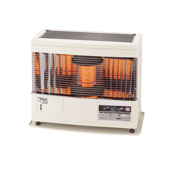 ●長府(旧サンポット) 重油暖房器【UFH-6412URF E(W)】白いこと カベック FF式 床暖房装置内蔵 木造17畳/混凝土26畳 重油貯蔵タンク別売〔FI〕