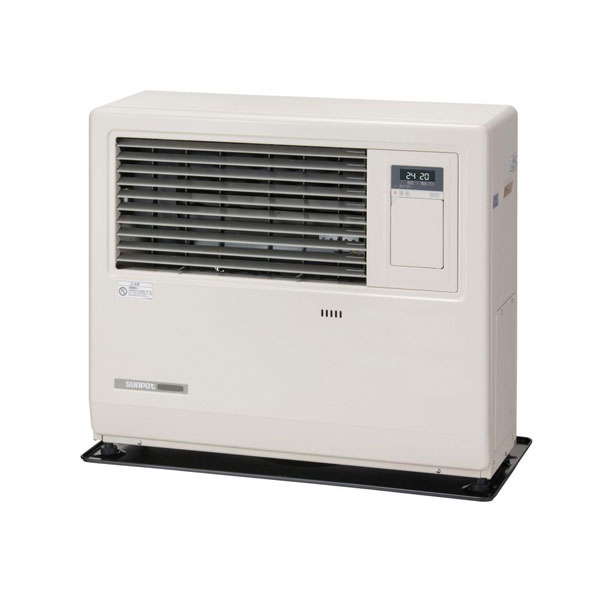 ●長府(旧サンポット) 重油暖房装置機【FF-15000GBF E(W)】FF式温風 御勤め用 木造41畳/混凝土65畳 重油貯蔵タンク別置式(別売) うす型給排気ガス筒別売〔GC〕