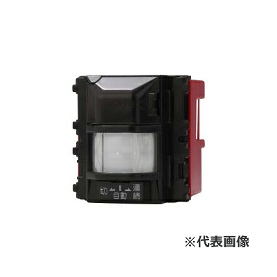 β神保電器 配線器具【JEC-BN-PAS-3BK】壁用 埋込感熱センサスイッチ本体 2線式 明るさセンサ付 スリムスクエアBLACK J・WIDE SLIM(Jワイドスリム)