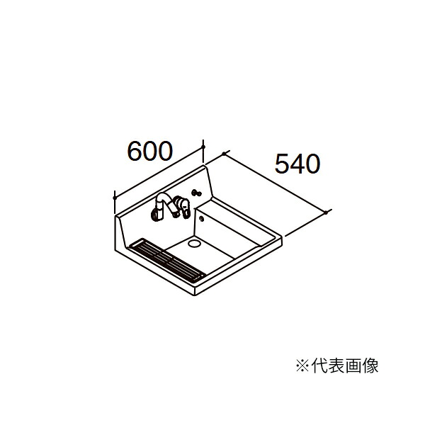●INAX/LIXIL 【LF-CS60-WX397SYN(P)】カスタム バニティ 洗面器セット 金属製壁排水用Pトラップ 寒冷地 間口600mm 受注生産〔GI〕