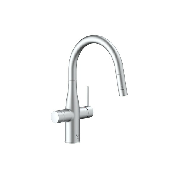 INAX/LIXIL 水栓金具【GF-ANB561SY/SA】冷やりとしたしろがね色 勝手もと用鉱物浄水栓 緑であること水道栓(Greentap) 冷水印字機〔EI〕