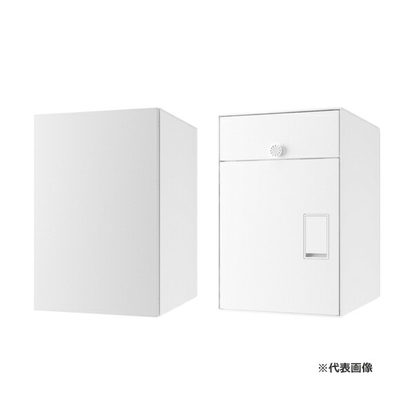 ▲●u.ナスタ/Nasta 【KS-TL06TR-P475-L】ともし火薄墨色×白いこと 宅配ボックス席(Nasta Box +POST) 大いさL 郵便うけ一体型 前入後出 雨合羽印字機 右勝手もと エクステリア・ガーデンファニチャー-玄関・門用エクステリア-宅配ボックス
