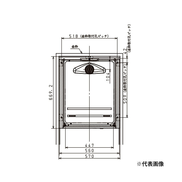 ●ψパロマ 部材【KAFHT-17】(59057) ふろ給湯器 なおなお書き扉内据え付ける用 取替え部材