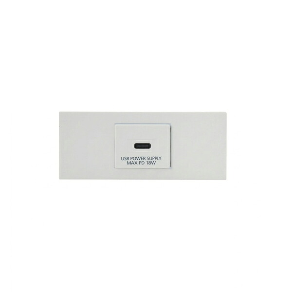 β神保電器 配線器具【KAG-1712 PW】ピュアホワイト NKシリーズ シボ加工器具セット品 家具・機器用 USBコンセントセットType-C(シボ加工品) 受注生産｜あいあいショップさくら