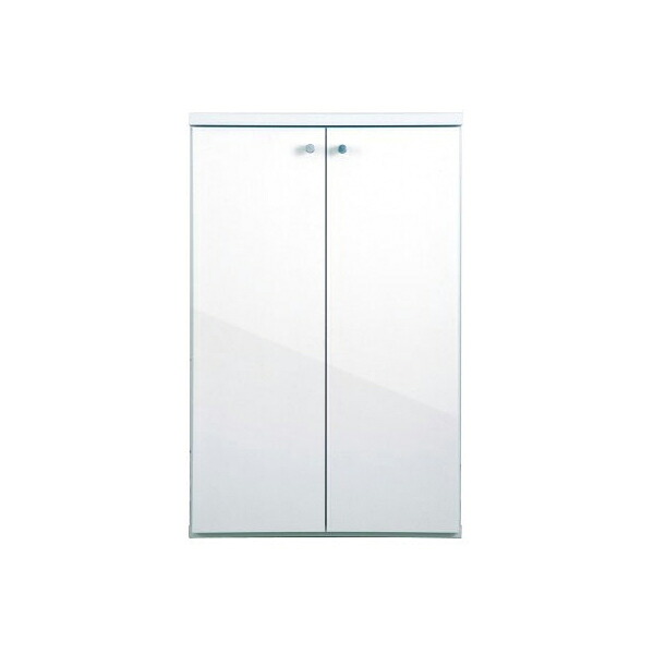 ●アイオ産業 【SN-600】鏡面白 下駄箱・玄関収納 スリムタイプ 間口600mm〔GC〕