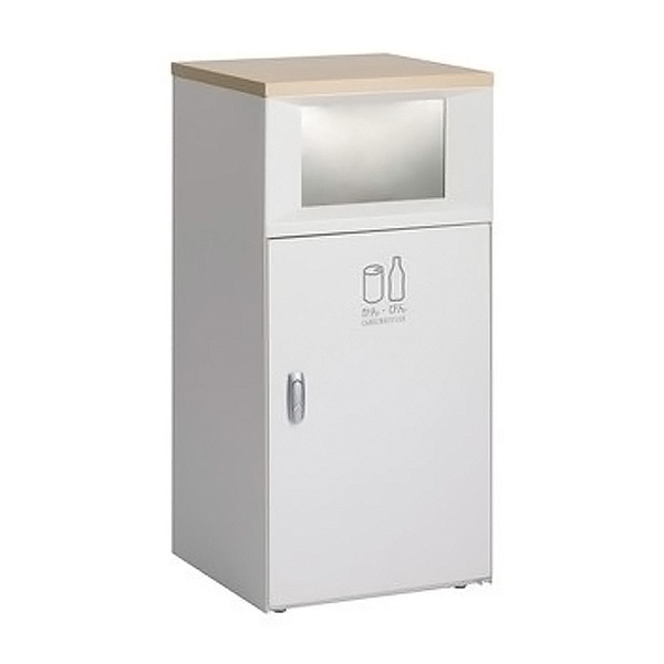 ●u.テラモト 紙くずかご【DS-189-518-0】トラッシュボックスFT 象牙色 かん・びん用 67L 屋内用 標準尺度手合い 受注生み出すこと