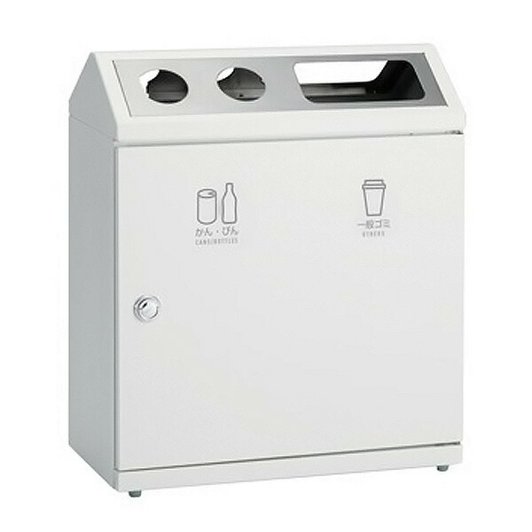 ●u.テラモト 紙くずかご【DS-248-330-7】SRダスティL(カテゴリー化) 象牙色 B・G 48L×2 屋内用