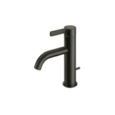 TOTO 洗面所用水栓金具【TLG11301J#MBL】つや消し黒いこと GF続きもの 台付シングル練りあわせる水栓 1穴 一うしろ押し式 スパウト120粍 受注約4週〔FG〕