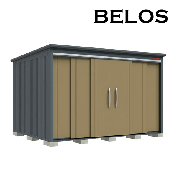 ●u.田窪工業所 物置【B-S3326Y】BELOS (ヴェロス) B-series 多雪型 標準屋根 側面棚タイプ 間口3330mm 奥行2600mm 受注生産