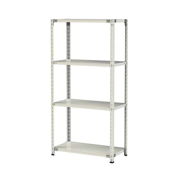 ●u.まっ盛りキン/山金工業【1.5S6345-4W】雄捩子受け答え軽中量仕合わせ(150kg/段) 4段 間口900粍 白いこと薄墨色 精神的な統合式
