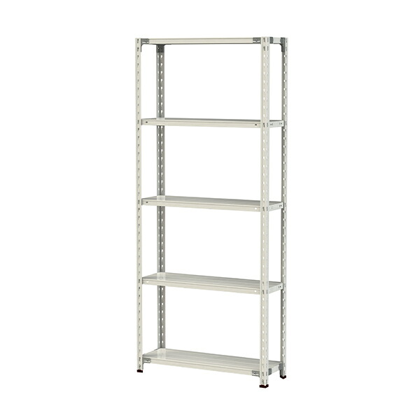 ●u.まっ盛りキン/山金工業【1.5S7330-5W】雄捩子受け答え軽中量仕合わせ(150kg/段) 5段 間口900粍 白いこと薄墨色 精神的な統合式