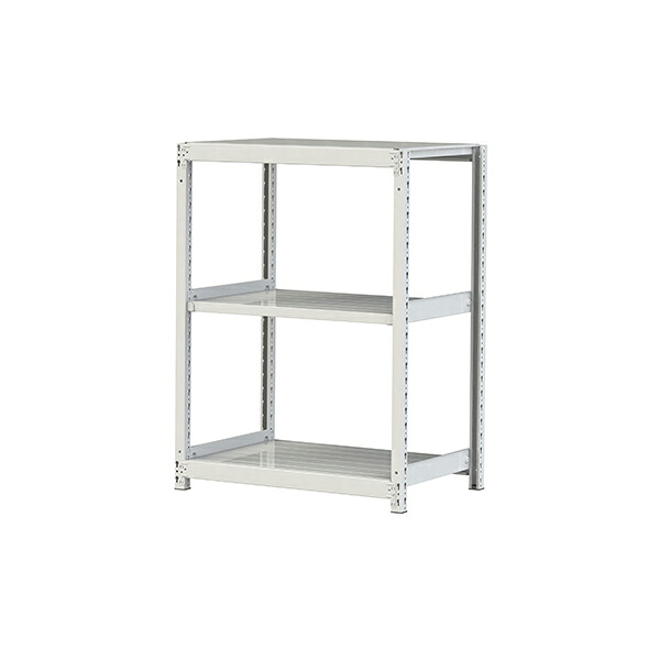 ●u.ヤマキン/山金工業【2S4360-3W】ボルトレス軽中量ラック(200kg/段) 3段 単体 間口900mm 組立式