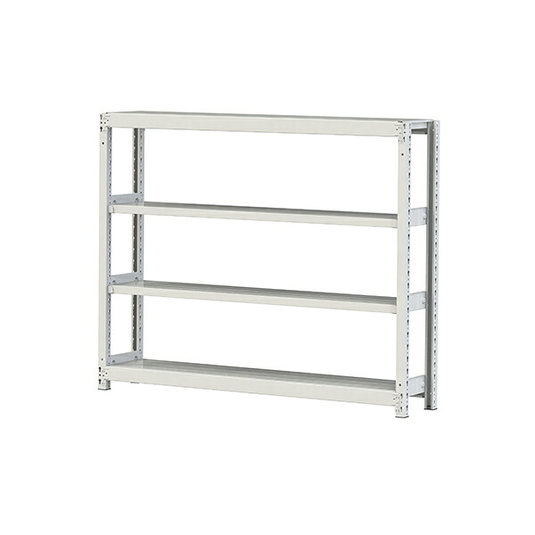 ●u.ヤマキン/山金工業【2S4530-4W】ボルトレス軽中量ラック(200kg/段) 4段 単体 間口1500mm 組立式