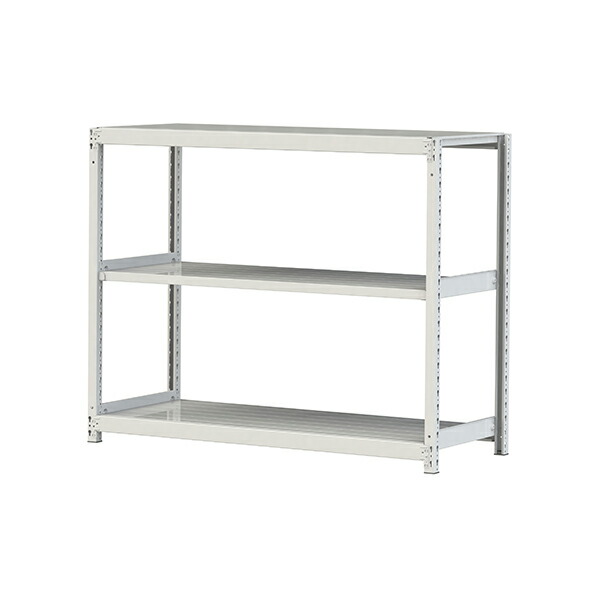 ●u.ヤマキン/山金工業【2S4560-3W】ボルトレス軽中量ラック(200kg/段) 3段 単体 間口1500mm 組立式|あいあいショップさくら