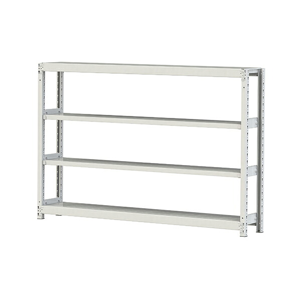 ●u.ヤマキン/山金工業【2S4630-4W】ボルトレス軽中量ラック(200kg/段) 4段 単体 間口1800mm 組立式｜あいあいショップさくら