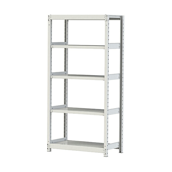 ●u.ヤマキン/山金工業【2S6345-5W】ボルトレス軽中量ラック(200kg/段) 5段 単体 間口900mm 組立式