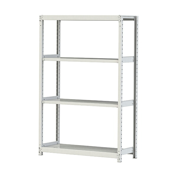 ●u.ヤマキン/山金工業【2S6445-4W】ボルトレス軽中量ラック(200kg/段) 4段 単体 間口1200mm 組立式