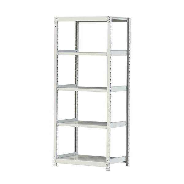 ●u.ヤマキン/山金工業【2S7360-5W】ボルトレス軽中量ラック(200kg/段) 5段 単体 間口900mm 組立式｜あいあいショップさくら 19,725円