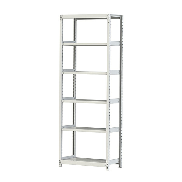●u.ヤマキン/山金工業【2S8345-6W】ボルトレス軽中量ラック(200kg/段) 6段 単体 間口900mm 組立式