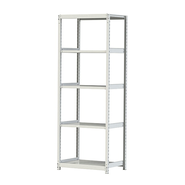●u.ヤマキン/山金工業【2S8360-5W】ボルトレス軽中量ラック(200kg/段) 5段 単体 間口900mm 組立式