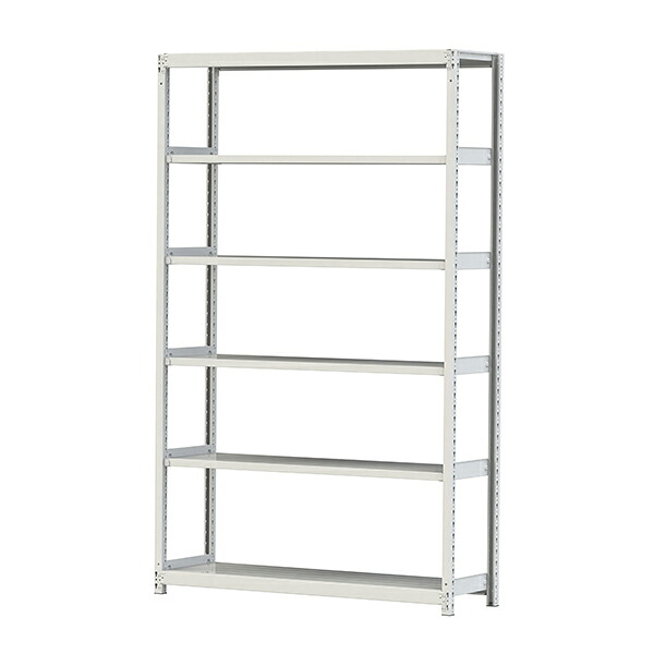●u.ヤマキン/山金工業【2S8545-6W】ボルトレス軽中量ラック(200kg/段) 6段 単体 間口1500mm 組立式|あいあいショップさくら