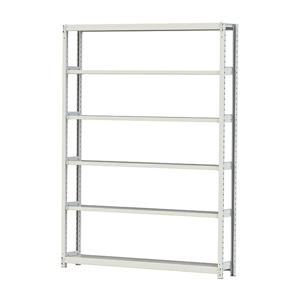 ●u.ヤマキン/山金工業【2S8630-6W】ボルトレス軽中量ラック(200kg/段) 6段 単体 間口1800mm 組立式｜あいあいショップさくら