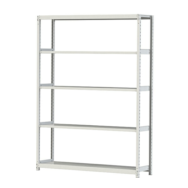 ●u.ヤマキン/山金工業【2S8645-5W】ボルトレス軽中量ラック(200kg/段) 5段 単体 間口1800mm 組立式