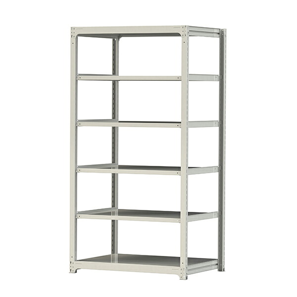 ●u.まっ盛りキン/山金工業【3S8491-6W】雄捻子受け答え中量仕合わせ(300kg/段) 6段 単体 高さ2400粍 白いこと薄墨色 精神的な統合式