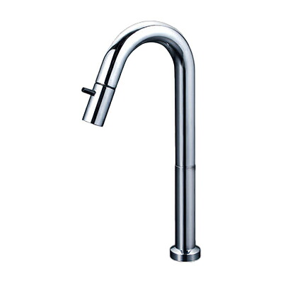 KVK 水栓金具【K1103L3BH】立水栓(単水栓)先っちょ吐止水付 ブレードホース繋ぎ合わせる式 吐水空間196粍 原則として地・冷ややかさ地共用〔HB〕