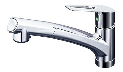 ◆店卸し資産有り！KVK 水栓金具【KM5021TEC】流し台用シングル生き肝式シャワー付雑ぜ合わせる栓