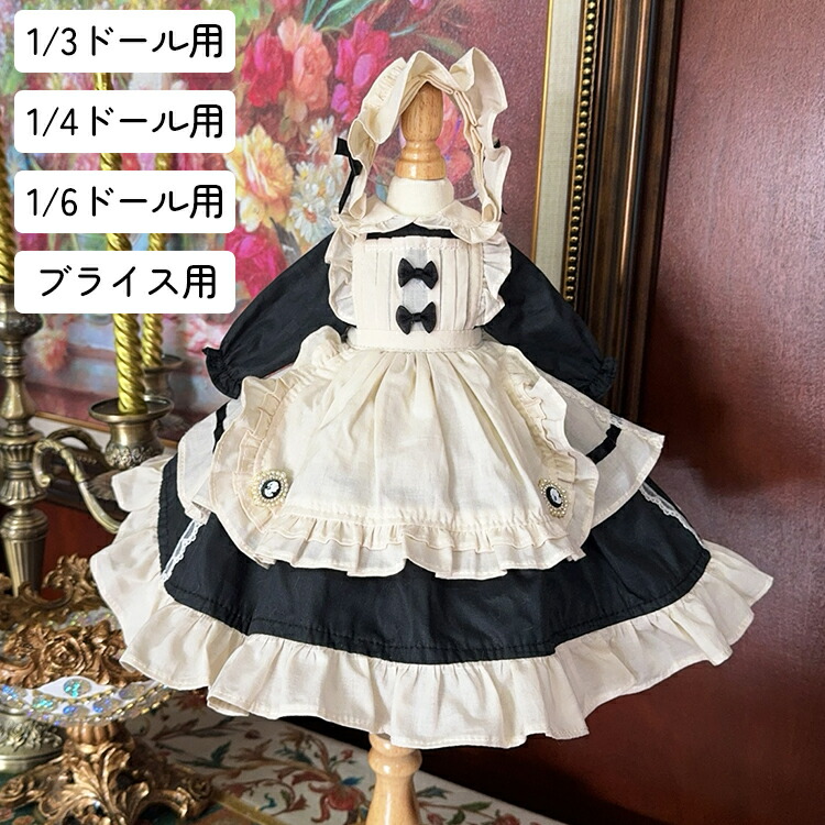 楽天市場】BJD ドール服 ゴシックロリータ ワンピース セット ブラック