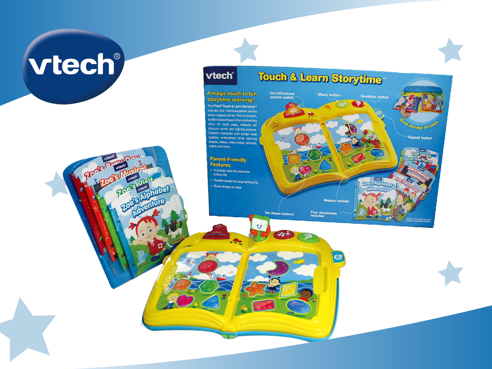 Vtech ヴィテック ブック 読み聞かせ 知育玩具 本 Touch 1歳 アルファベット 英語 女の子 3歳 2歳 Learn ストーリータイム 男の子 Storytime おもちゃ