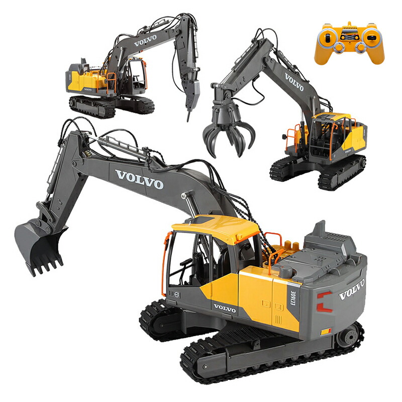 ラジコン ショベルカー おもちゃ ラジコンカー 子供 充電式 プレゼント RC 建機 パワーショベル 大人 男の子 8歳 9歳 10歳 誕生日 重機 ミニチュア 屋外 屋内 工事車両 ギフト こどもの日 働く車 電動 多機能操作 重機ラジコン はたらくくるま 2024 お歳暮 ギフト