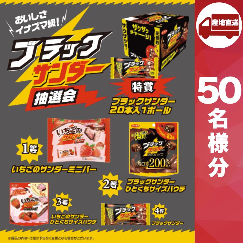 【ﾎﾟｲﾝﾄ3倍期間中！17日9時迄】【ﾒｰｶｰ直送】おいしさイナズマ級！ブラックサンダー抽選会50人用 ( 抽選箱 抽選器 販促品 人気 敬老会 プレゼント イベント プレゼント グッズ 景品 販促 雑貨 )