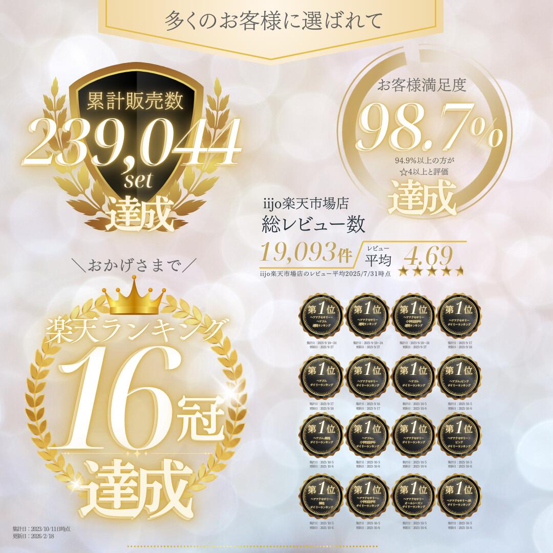 ★期間限定★5%OFFクーポン [公式] iijo ヘアゴム キッズ ぎざ子娘 90本セット 子供 女の子 ぎざぎざ 滑らない 痛くない 髪に優しい 運動会 保育園 幼稚園 小学生 送料無料