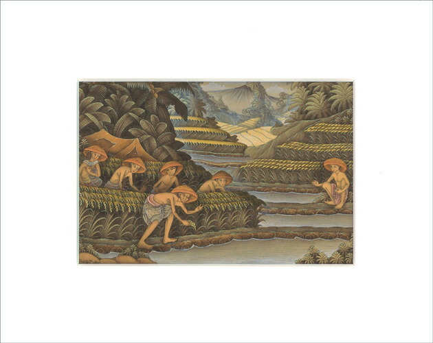 バリ絵　精緻な極細密画　超 バリ島 絵画 KEMIL ABSTRAK～動物～ 販売 － ジェンベ・民族楽器