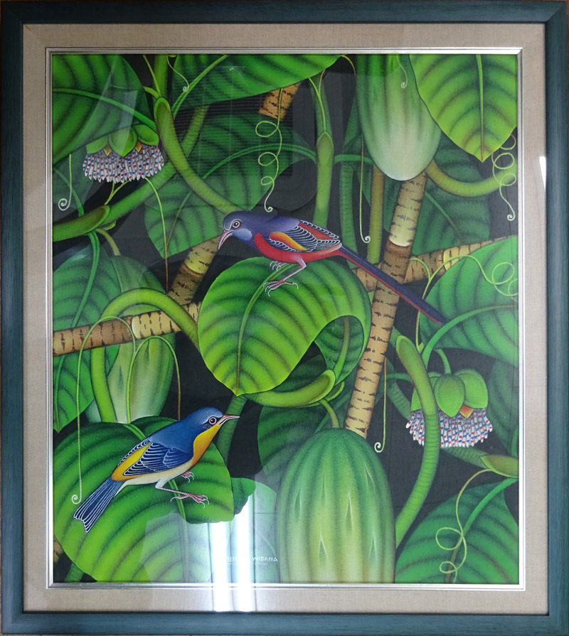 楽天市場】バリ絵画 青い鳥C（1点もの）額なし : ふじた屋 あいランド