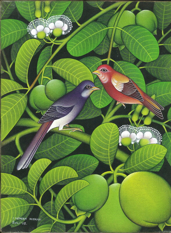 楽天市場】バリ絵画 青い鳥 : ふじた屋 あいランドガーデン