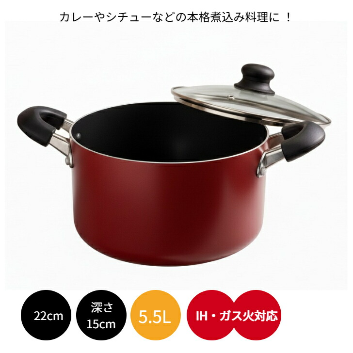 フッ素コーティング 中型鍋 ガス火・IH対応*5 楽天市場】いため鍋 20cm IH対応 フッ素加工 ナチュラルクック