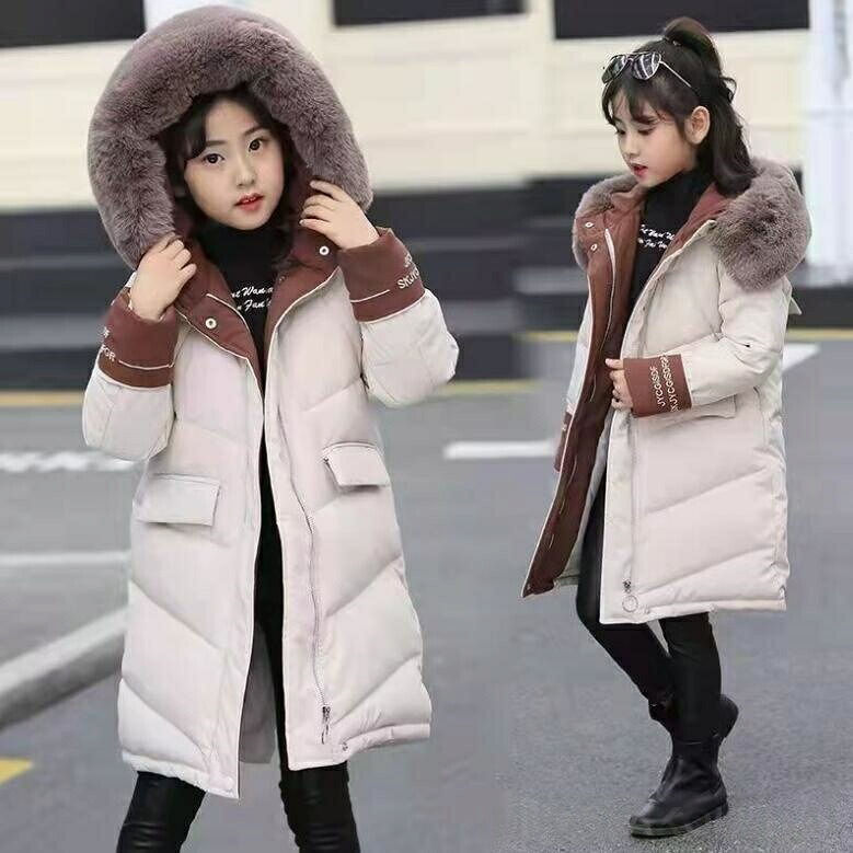 ちびっ子服 お嬢さん 厚地の外套 落ちこむ風厚地の外套 キッズ アウター 中綿厚地の外套 落ちこむ ロング厚地の外套 朦々たる 生あたたかい 冬 防寒