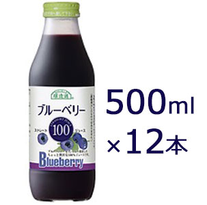 【お買い物マラソン!ポイント2倍!】マルカイ 順造選 ブルーベリー100 500ml×12本 ブルーベリージュース【送料無料】
