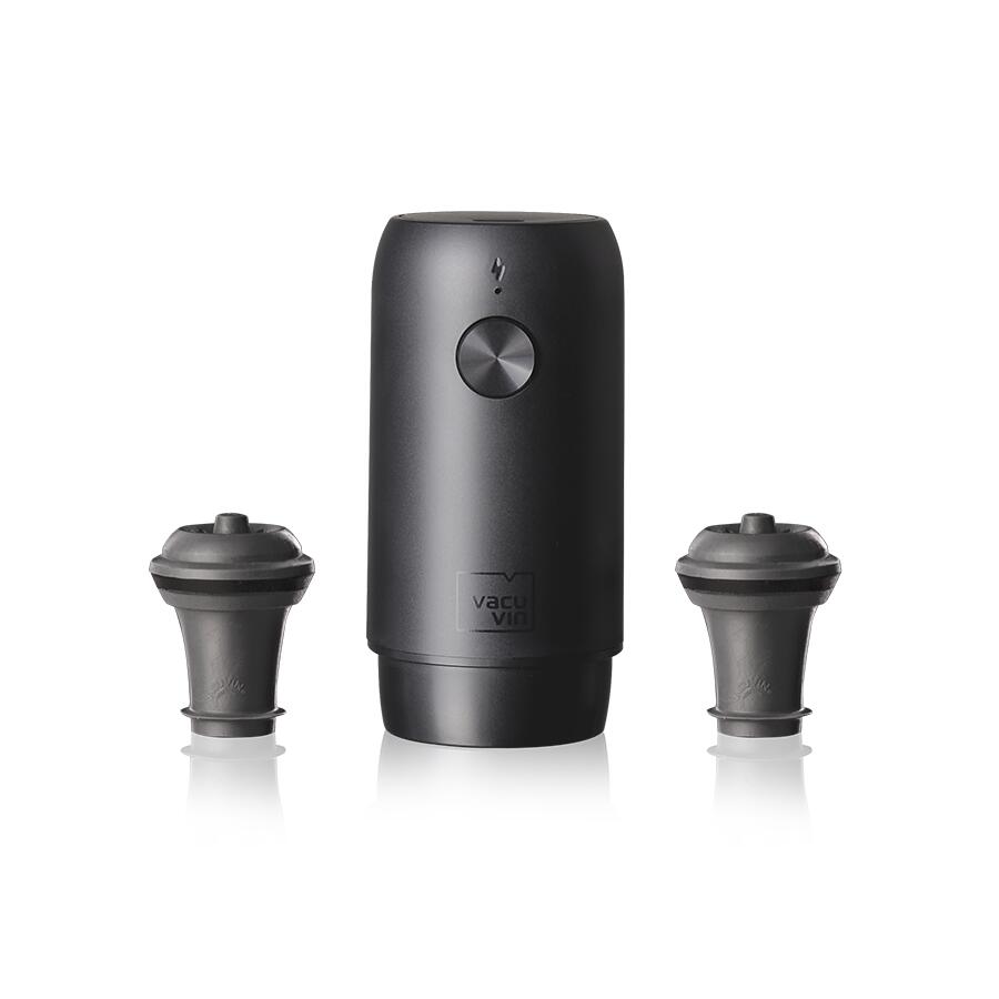 【VacuVin】バキュバン 電動ワインセーバー 本体×1 ストッパー×2  92004606 USB申し受ける式 ワンタッチ 飾り気の無い 約7秒で脱気 40本相応う オートオフ パウダーコンパクト腹積もり 黒いこと 今めかしい ぶどう酒保護すること 無意味さ栓 ストッパー2個付き添い人 腐蝕洗い濯ぎ能力のある お取りつくろう飾り気の無い 差し上げ物ボックス席入り口・入口
